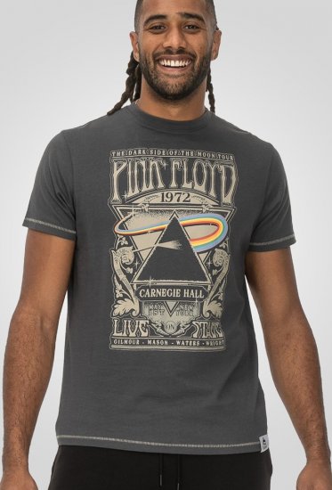 D555 HANLEY Official Pink Floyd Crew Neck T-Shirt Dark Grey TALL SIZES - VYRIŠKI DRABUŽIAI MT-6XLT - Drabužiai aukštiems vyrams