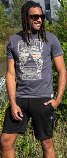 D555 HANLEY Official Pink Floyd Crew Neck T-Shirt Dark Grey TALL SIZES - VYRIŠKI DRABUŽIAI MT-6XLT - Drabužiai aukštiems vyrams