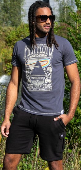 D555 HANLEY Official Pink Floyd Crew Neck T-Shirt Dark Grey TALL SIZES - VYRIŠKI DRABUŽIAI MT-6XLT - Drabužiai aukštiems vyrams