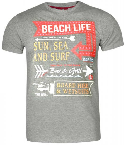 D555 Kennedy T-shirt Khaki Marl - Marškinėliai - Marškinėliai - 2XL-14XL