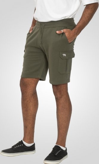 D555 Wigan 1 Elasticated Waist Fleece Cargo Shorts Khaki - Laisvalaikio kelnės ir šortai - Laisvalaikio Kelnės ir Šortai - 2XL-12XL