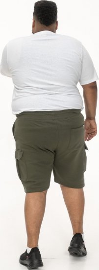 D555 Wigan 1 Elasticated Waist Fleece Cargo Shorts Khaki - Laisvalaikio kelnės ir šortai - Laisvalaikio Kelnės ir Šortai - 2XL-12XL
