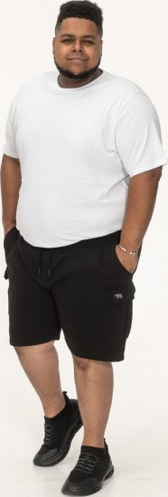 D555 Wigan 2 Elasticated Waist Fleece Cargo Shorts Black - Laisvalaikio kelnės ir šortai - Laisvalaikio Kelnės ir Šortai - 2XL-12XL