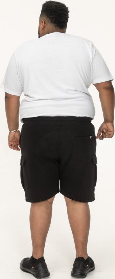 D555 Wigan 2 Elasticated Waist Fleece Cargo Shorts Black - Laisvalaikio kelnės ir šortai - Laisvalaikio Kelnės ir Šortai - 2XL-12XL