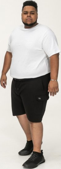 D555 Wigan 2 Elasticated Waist Fleece Cargo Shorts Black - Laisvalaikio kelnės ir šortai - Laisvalaikio Kelnės ir Šortai - 2XL-12XL
