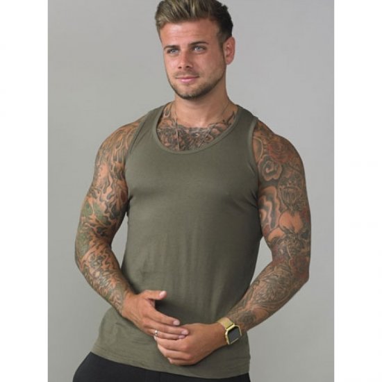 D555 Fabio Sportiniai Marškinėliai Chaki - Marškinėliai - Marškinėliai - 2XL-14XL