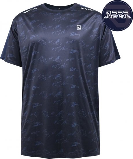 D555 Solihull Dry Wear Light Weight Poly Crew Neck T-Shirt Navy - Sportiniai drabuziai & outdoor - Dideliu dydziu sportiniai drabuziai vyrams