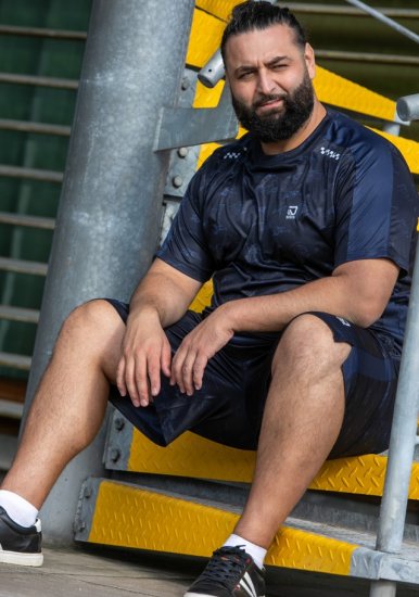 D555 Solihull Dry Wear Light Weight Poly Crew Neck T-Shirt Navy - Sportiniai drabuziai & outdoor - Dideliu dydziu sportiniai drabuziai vyrams