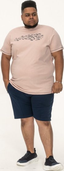 D555 Bournemouth Shoal Of Fish Printed Crew Neck T-Shirt Pink - Marškinėliai - Marškinėliai - 2XL-14XL