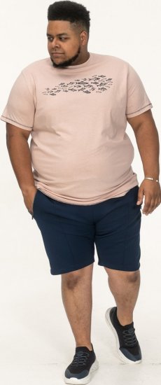 D555 Bournemouth Shoal Of Fish Printed Crew Neck T-Shirt Pink - Marškinėliai - Marškinėliai - 2XL-14XL