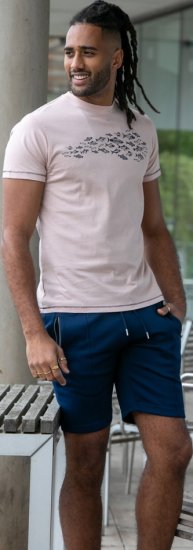 D555 Bournemouth Shoal Of Fish Printed Crew Neck T-Shirt Pink - Marškinėliai - Marškinėliai - 2XL-14XL