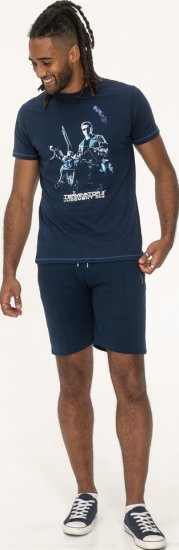 D555 Cameron Official Terminator Printed Crew Neck T-Shirt Dark Navy - Marškinėliai - Marškinėliai - 2XL-14XL