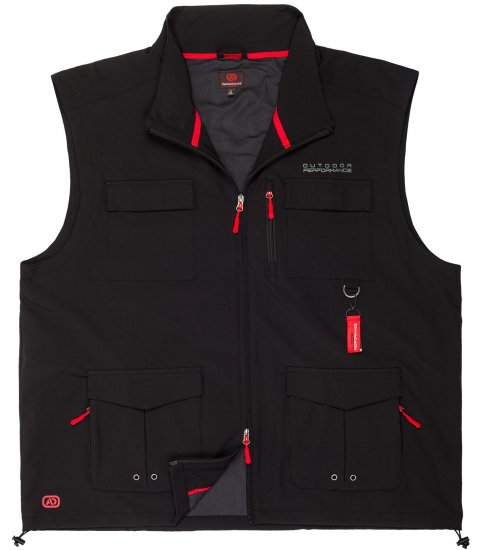 Adamo Tommy Outdoor Vest Black - Sportiniai drabuziai & outdoor - Dideliu dydziu sportiniai drabuziai vyrams