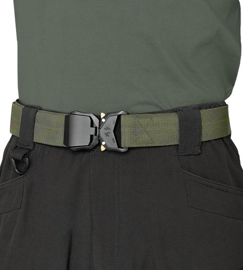 D555 Dale Tactical Stretch Webbing Belt with Heavy Duty Quick Release Buckle Khaki - Diržai - Didelių dydžių diržai - W40-W70/2XL-8XL