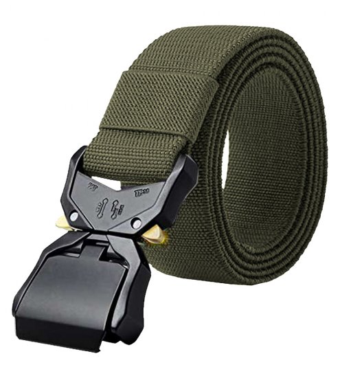 D555 Dale Tactical Stretch Webbing Belt with Heavy Duty Quick Release Buckle Khaki - Diržai - Didelių dydžių diržai - W40-W70/2XL-8XL
