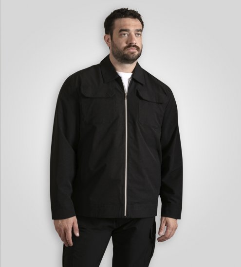 D555 Wimbledon Couture Stretch Jacket with Zipper Black TALL SIZE - Didelės vyriškos striukės - Didelės vyriškos striukės