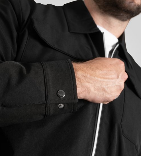 D555 Wimbledon Couture Stretch Jacket with Zipper Black - Didelės vyriškos striukės - Didelės vyriškos striukės