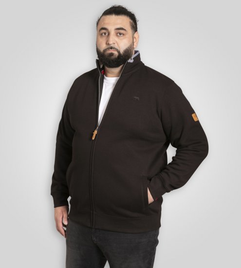 D555 Johnson Fleece Zip Through Sweatshirt with Chest Embroidery - Megztiniai ir džemperiai - Megztiniai ir Džemperiai - 2XL-14XL