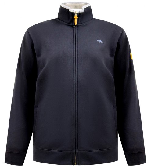 D555 Johnson Zip Through Fleece Sweatshirt with Chest Embroidery Navy - Megztiniai ir džemperiai - Megztiniai ir Džemperiai - 2XL-14XL