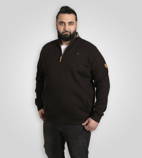 D555 Russel Fleece Sweatshirt with Chest Embroidery Black - Megztiniai ir džemperiai - Megztiniai ir Džemperiai - 2XL-14XL