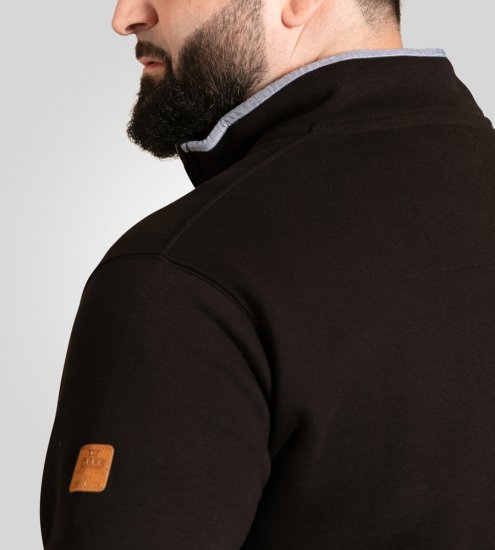 D555 Russel Fleece Sweatshirt with Chest Embroidery Black - Megztiniai ir džemperiai - Megztiniai ir Džemperiai - 2XL-14XL