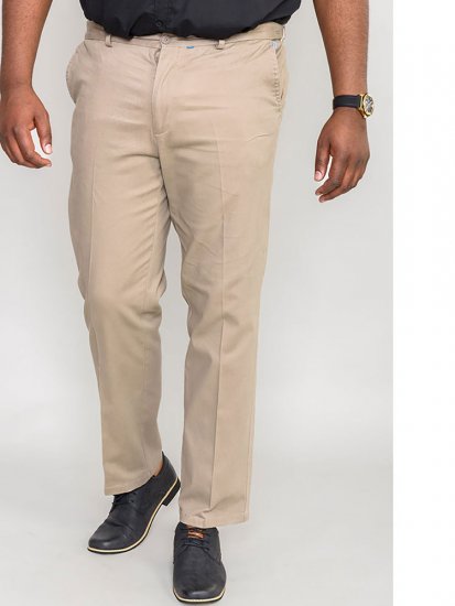 D555 Bruno Stretch Chino pants with Extenda Waist Beige - Džinsai ir kelnės - Džinsai ir Kelnės - W40-W70