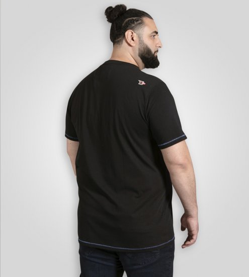 D555 Dewsbury Skeleton On Bike Crew Neck T-Shirt Black TALL SIZE - VYRIŠKI DRABUŽIAI MT-6XLT - Drabužiai aukštiems vyrams