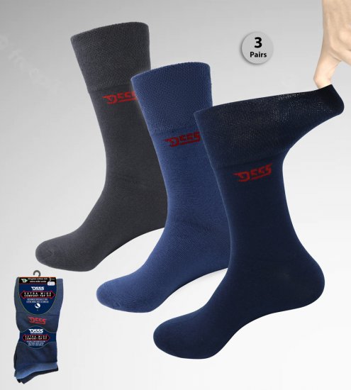 D555 Harold 2 Multi Color Pack of 3 Extra Wide Comfort Fit Socks - Apatinis trikotažas ir Plaukimo apranga - Apatinis trikotažas - 2XL-8XL