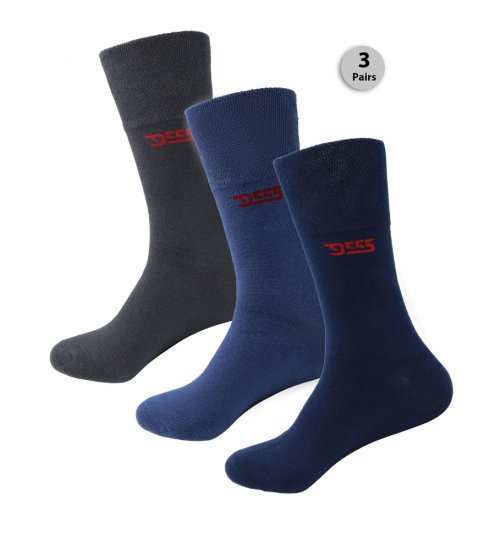 D555 Harold 2 Multi Color Pack of 3 Extra Wide Comfort Fit Socks - Apatinis trikotažas ir Plaukimo apranga - Apatinis trikotažas - 2XL-8XL