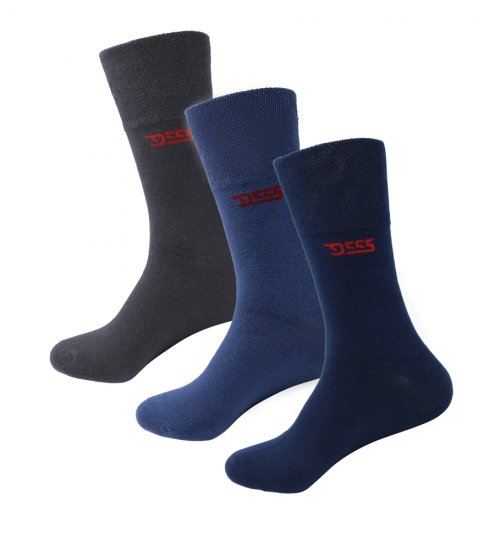 D555 Harold 2 Multi Color Pack of 3 Extra Wide Comfort Fit Socks - Apatinis trikotažas ir Plaukimo apranga - Apatinis trikotažas - 2XL-8XL