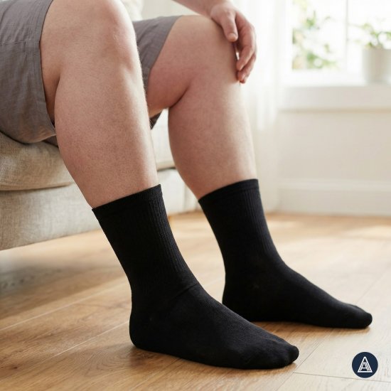 Adamo 189004 Sportinės kojinės Juoda 2-pack - Apatinis trikotažas ir plaukimo apranga - Apatinis trikotažas - 2XL-8XL