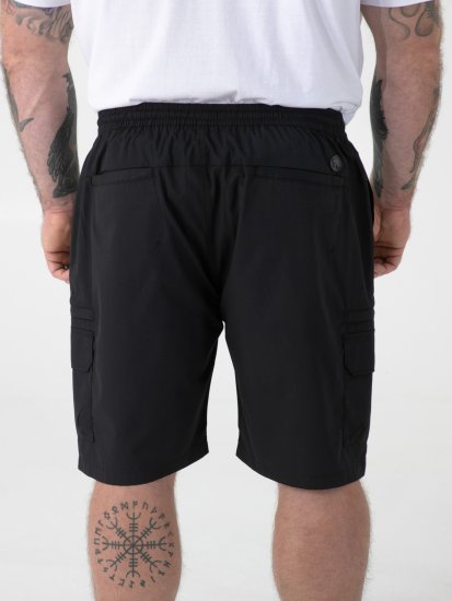 D555 Thomas Full Elastic Waist Stretch Shorts Black - Šortai - Šortai - W40-W60