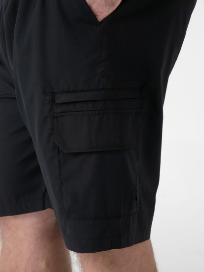 D555 Thomas Full Elastic Waist Stretch Shorts Black - Šortai - Šortai - W40-W60