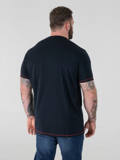 D555 Otto Official Pink Floyd 50th Anniversary Printed T-Shirt Navy - Marškinėliai - Marškinėliai - 2XL-14XL
