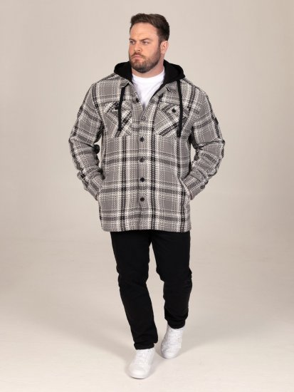 D555 Hayes Marškinių tipo striukė Pilka - Marškiniai - Marškiniai - 2XL-8XL