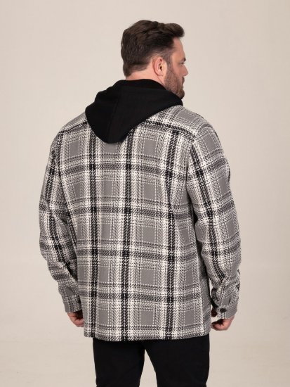D555 Hayes Marškinių tipo striukė Pilka - Marškiniai - Marškiniai - 2XL-8XL