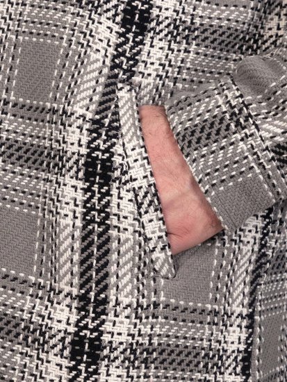 D555 Hayes Marškinių tipo striukė Pilka - Marškiniai - Marškiniai - 2XL-8XL