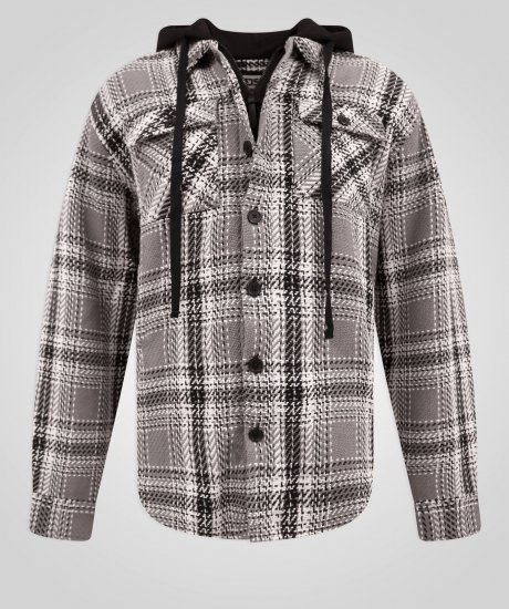 D555 Hayes Marškinių tipo striukė Pilka - Marškiniai - Marškiniai - 2XL-8XL