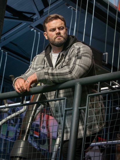 D555 Hayes Marškinių tipo striukė Pilka - Marškiniai - Marškiniai - 2XL-8XL