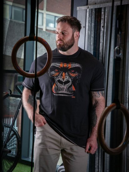 D555 Perkins Markšinėliai su spauda Juoda - Marškinėliai - Marškinėliai - 2XL-14XL