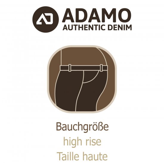 Adamo 5-Pocket High Rise Jeans Medium Blue - Džinsai ir kelnės - Džinsai ir Kelnės - W40-W70