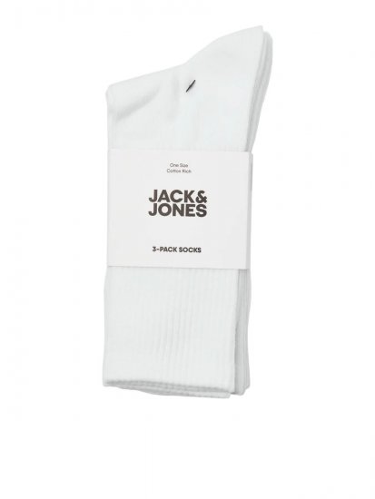 Jack & Jones Charles Teniso kojinės Balta 3-pack - Apatinis trikotažas ir plaukimo apranga - Apatinis trikotažas - 2XL-8XL