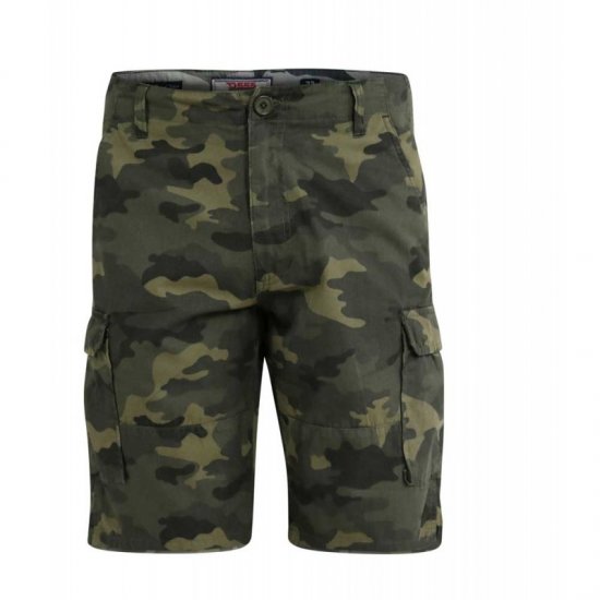 D555 Marty Camo Shorts Green - Šortai - Šortai - W40-W60