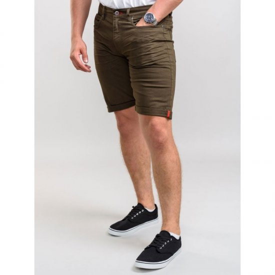 D555 Gilbert Stretch Shorts Khaki - Šortai - Šortai - W40-W60