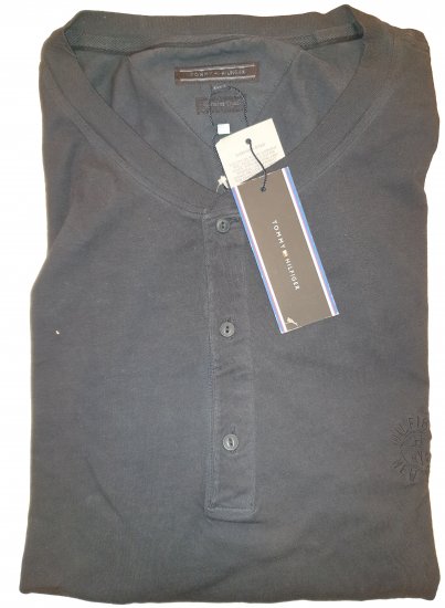 Tommy Hilfiger Long Sleeve Henly Black - Motley beprotiškas balandžio išpardavimas - 