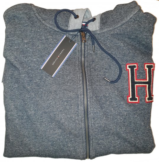 Tommy Hilfiger Axel Zip Thru Hoddie - Motley beprotiškas balandžio išpardavimas - 