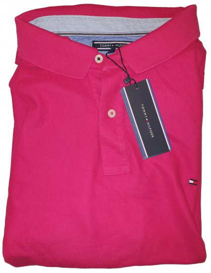 Tommy Hilfiger Classic Polo Dark Pink - Motley beprotiškas balandžio išpardavimas - 