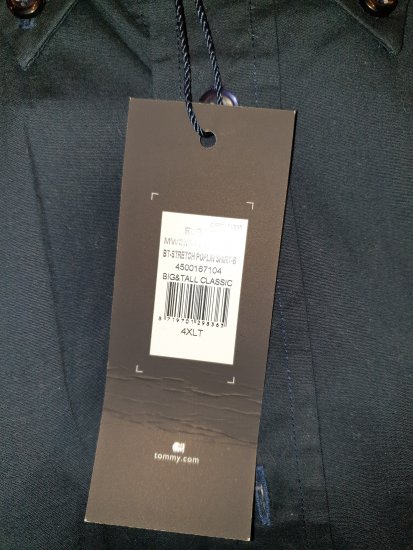 Tommy Hilfiger Stretch Poplin Shirt Black - Motley beprotiškas balandžio išpardavimas - 