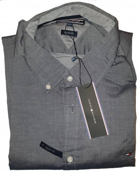 Tommy Hilfiger Two Tone Shirt - Motley beprotiškas balandžio išpardavimas - 