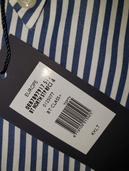 Tommy Hilfiger North Stripe Long Sleeve Shirt Blue/White - Motley beprotiškas balandžio išpardavimas - 